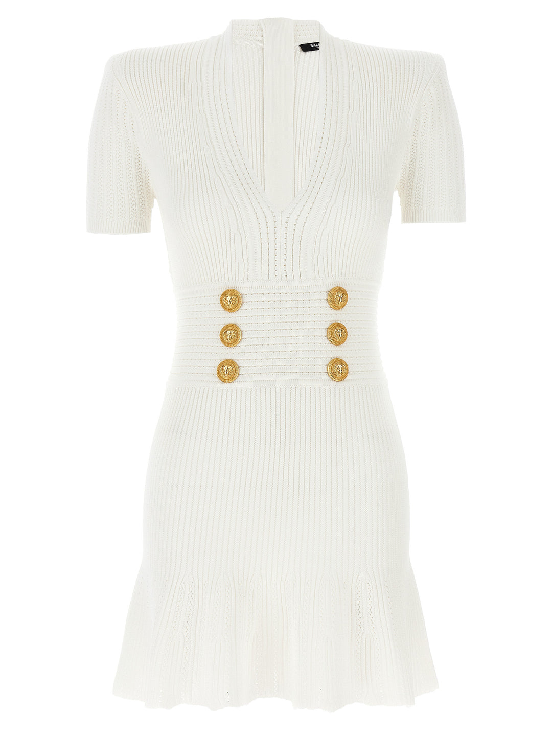 Logo Button Dress Abiti Bianco