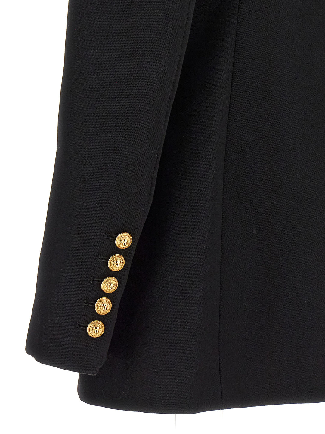 Double-Breasted Blazer With Logo Buttons Blazer And Suits Nero