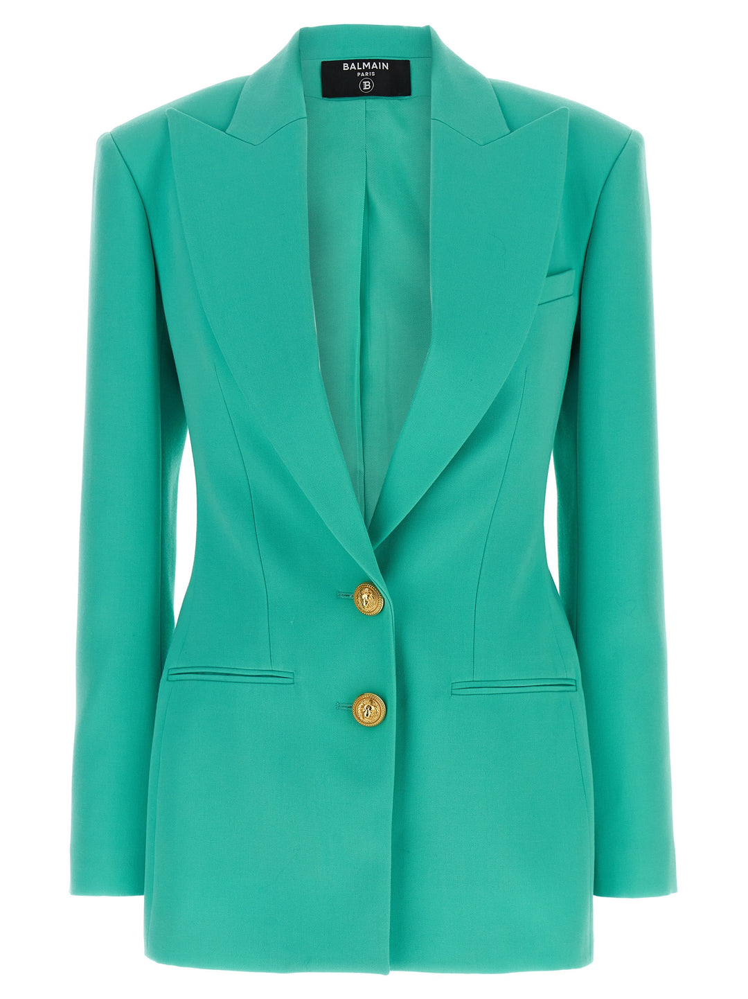 Double-Breasted Blazer With Logo Buttons Blazer And Suits Celeste