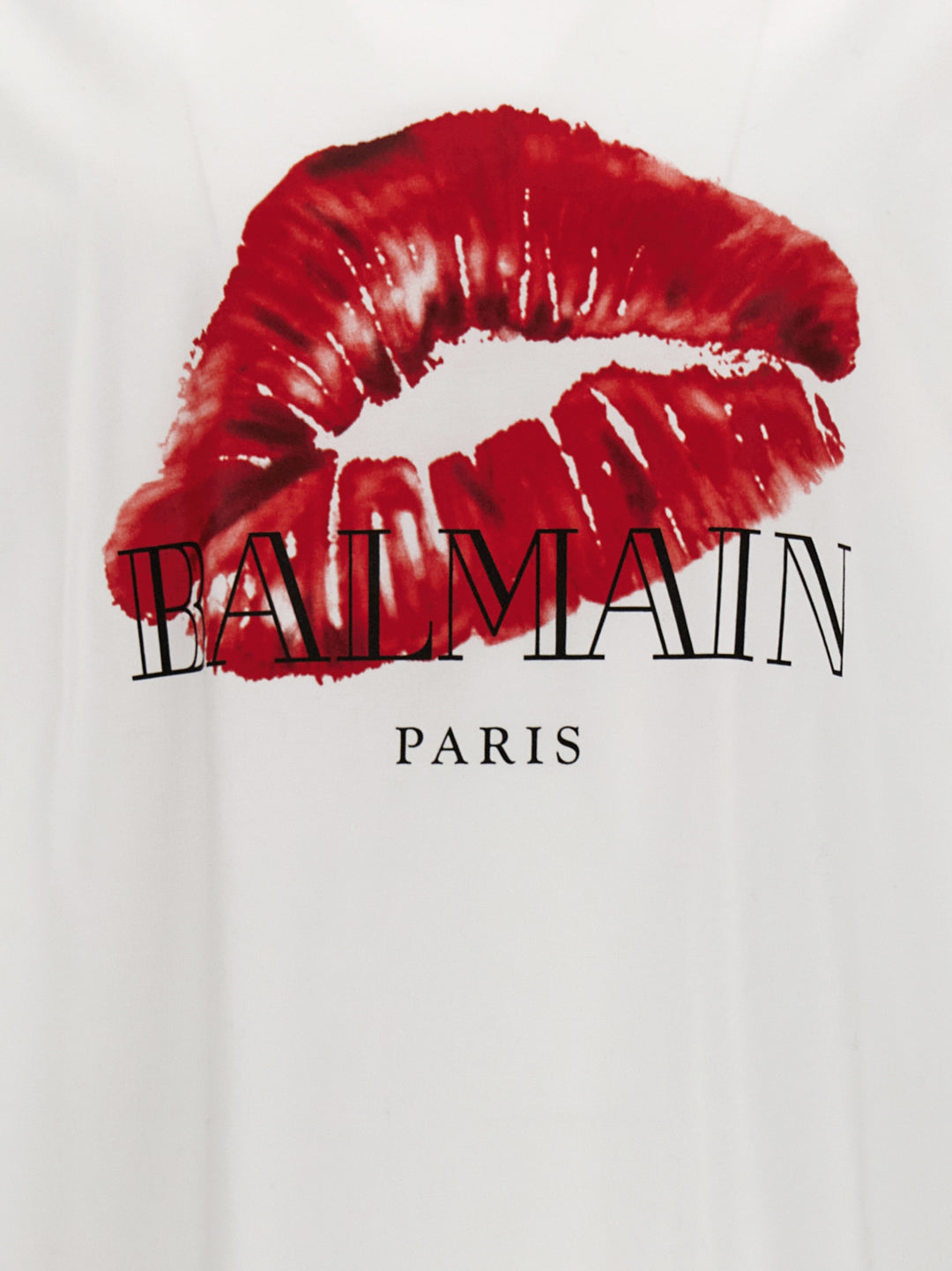 Balmain Kiss T Shirt Bianco