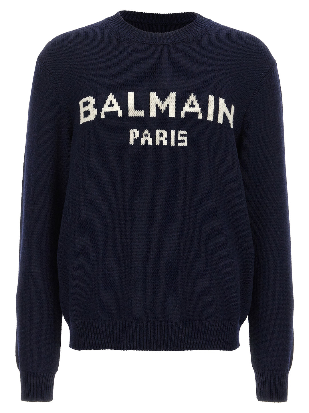 Logo Wool Sweater Maglioni Blu