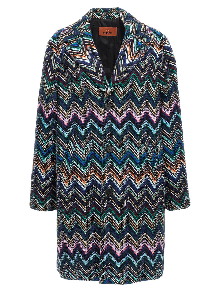 Zigzag Coat Trench E Impermeabili Multicolor