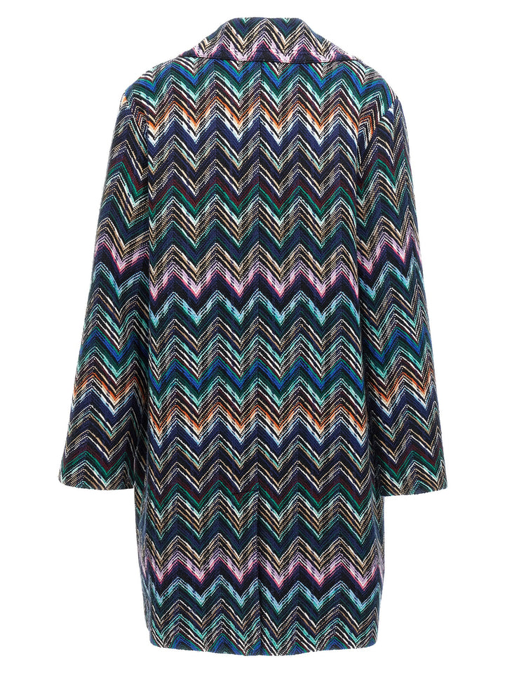 Zigzag Coat Trench E Impermeabili Multicolor