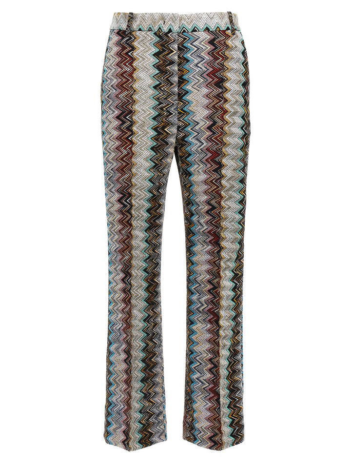 Zig Zag Lamé Pantaloni Multicolor