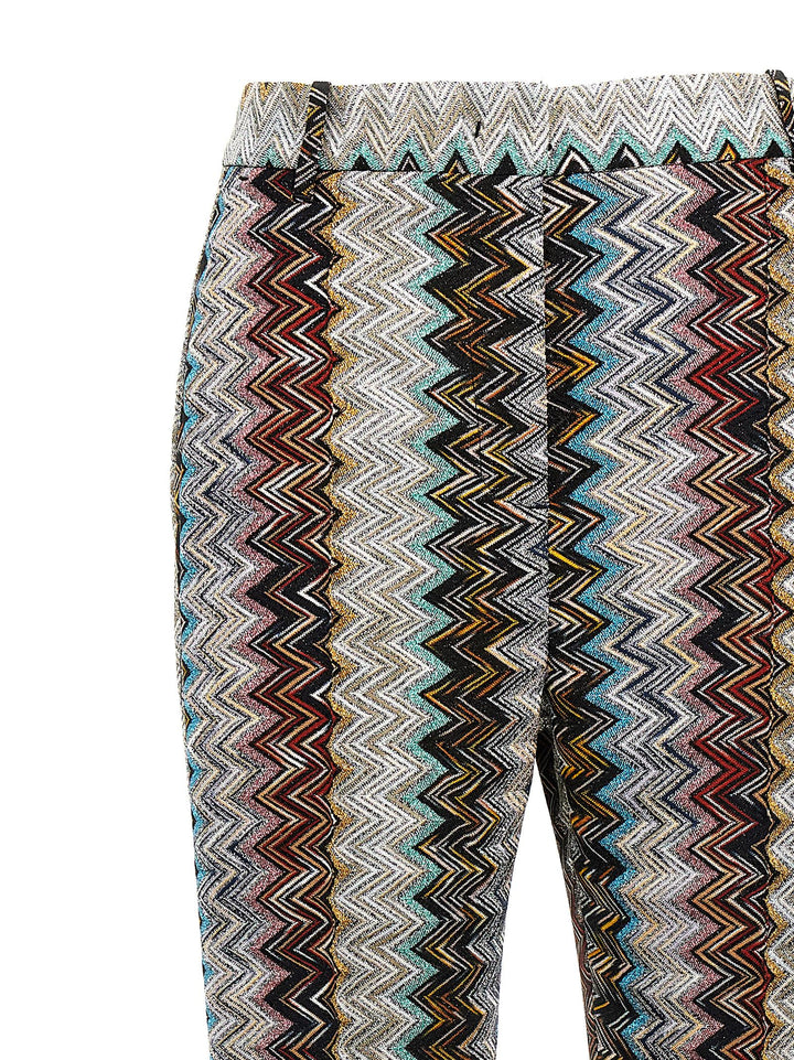 Zig Zag Lamé Pantaloni Multicolor