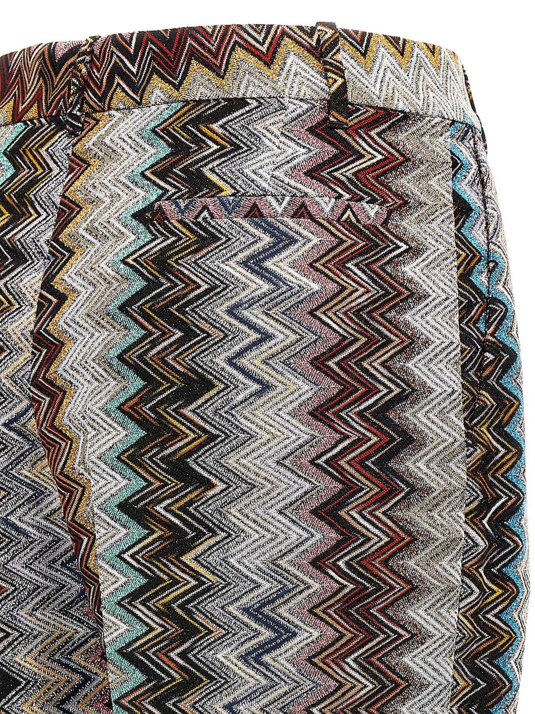 Zig Zag Lamé Pantaloni Multicolor