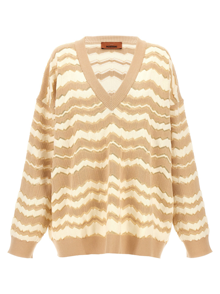 Zig Zag Maglioni Beige