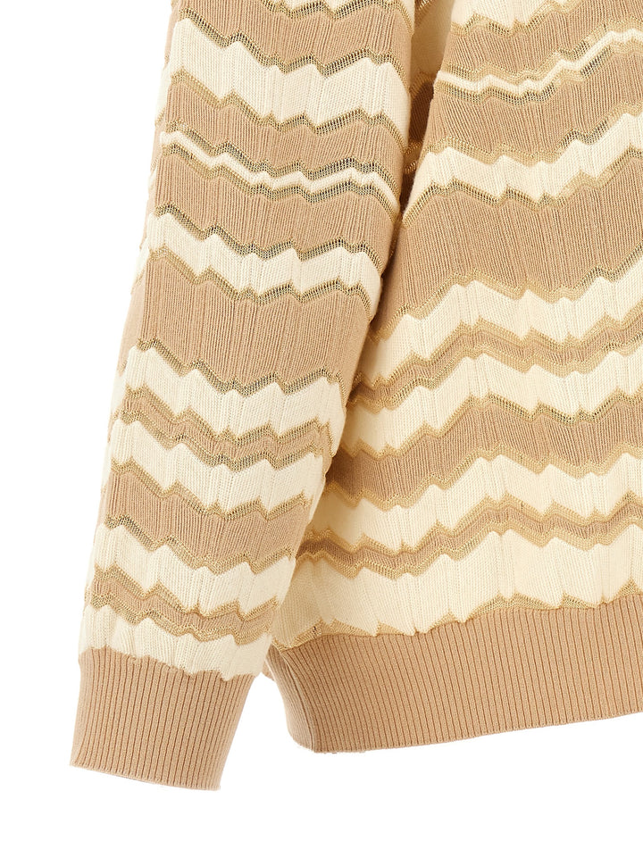 Zig Zag Maglioni Beige