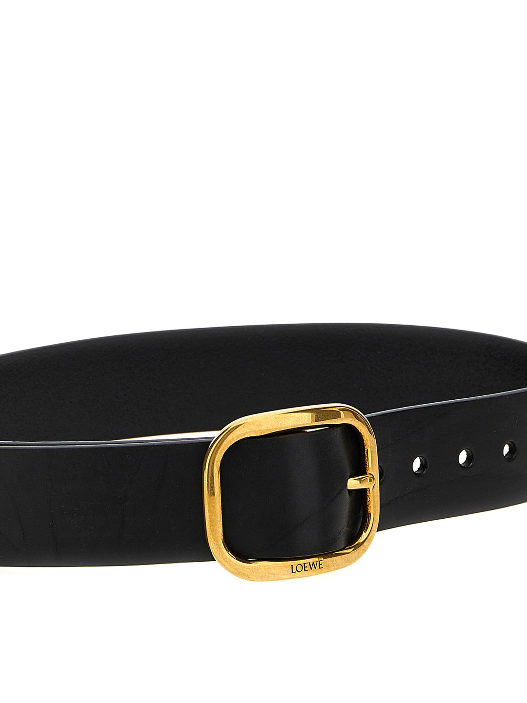 Pin Buckle Leather Belt Cinture Nero