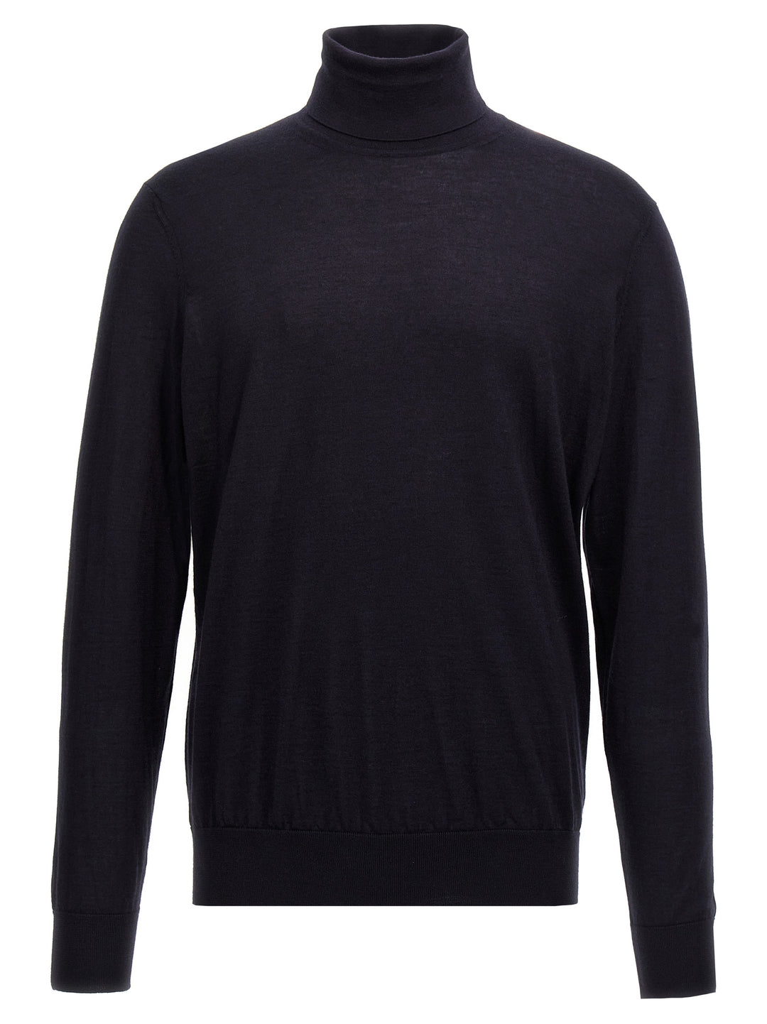 Silk Cashmere Turtleneck Sweater Maglioni Blu