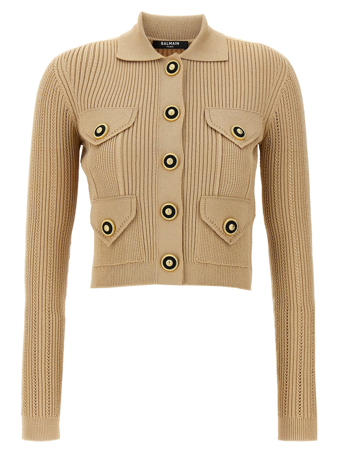 Ribbed Cardigan Maglioni Beige