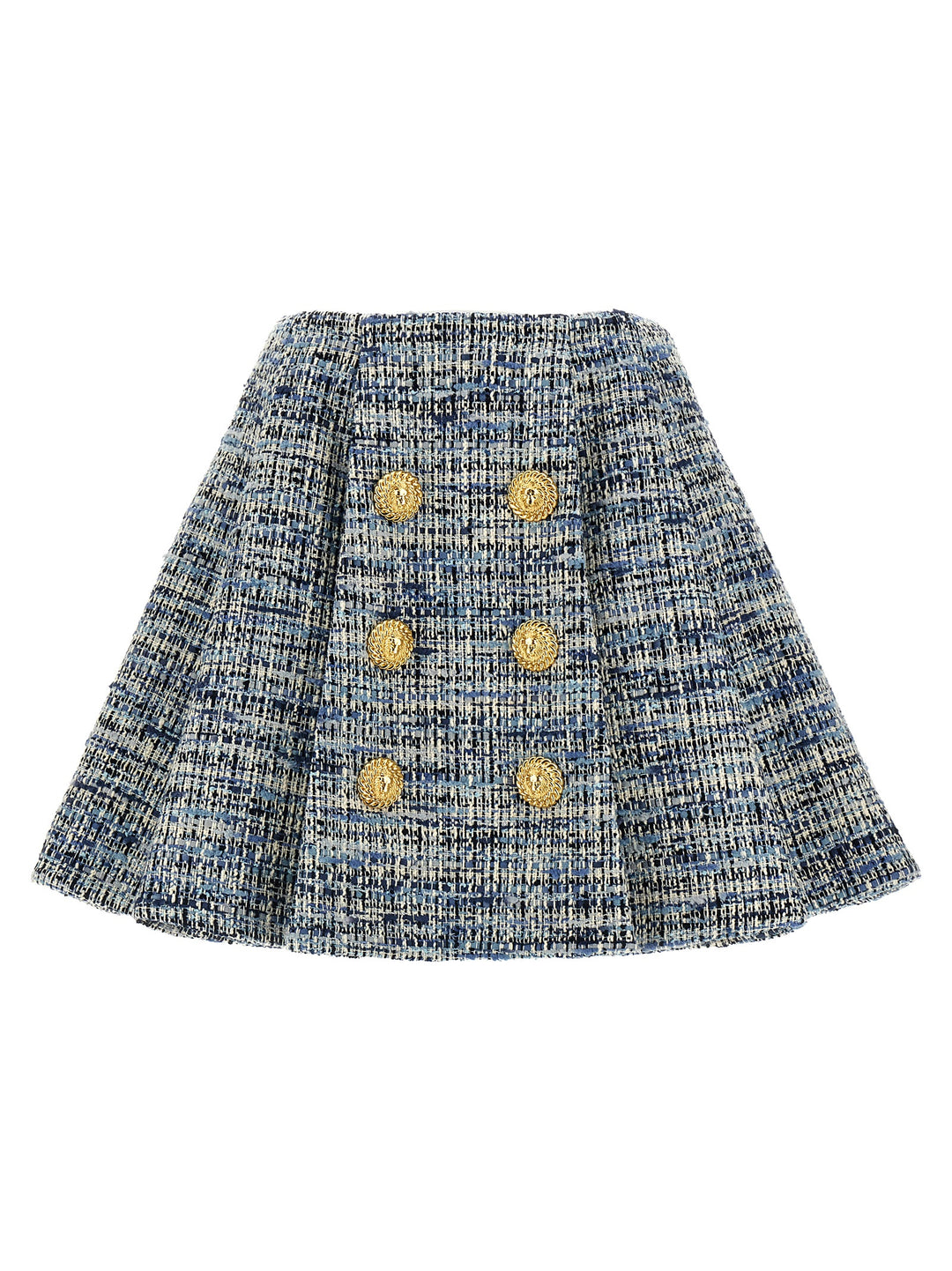 Tweed Skirt Gonne Blu