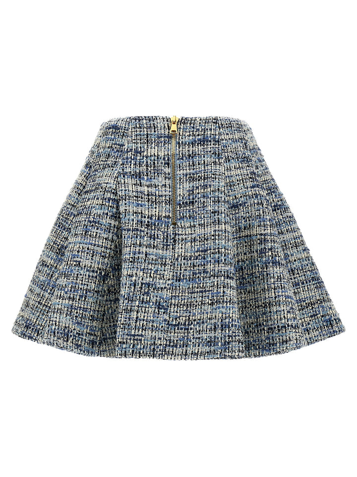 Tweed Skirt Gonne Blu