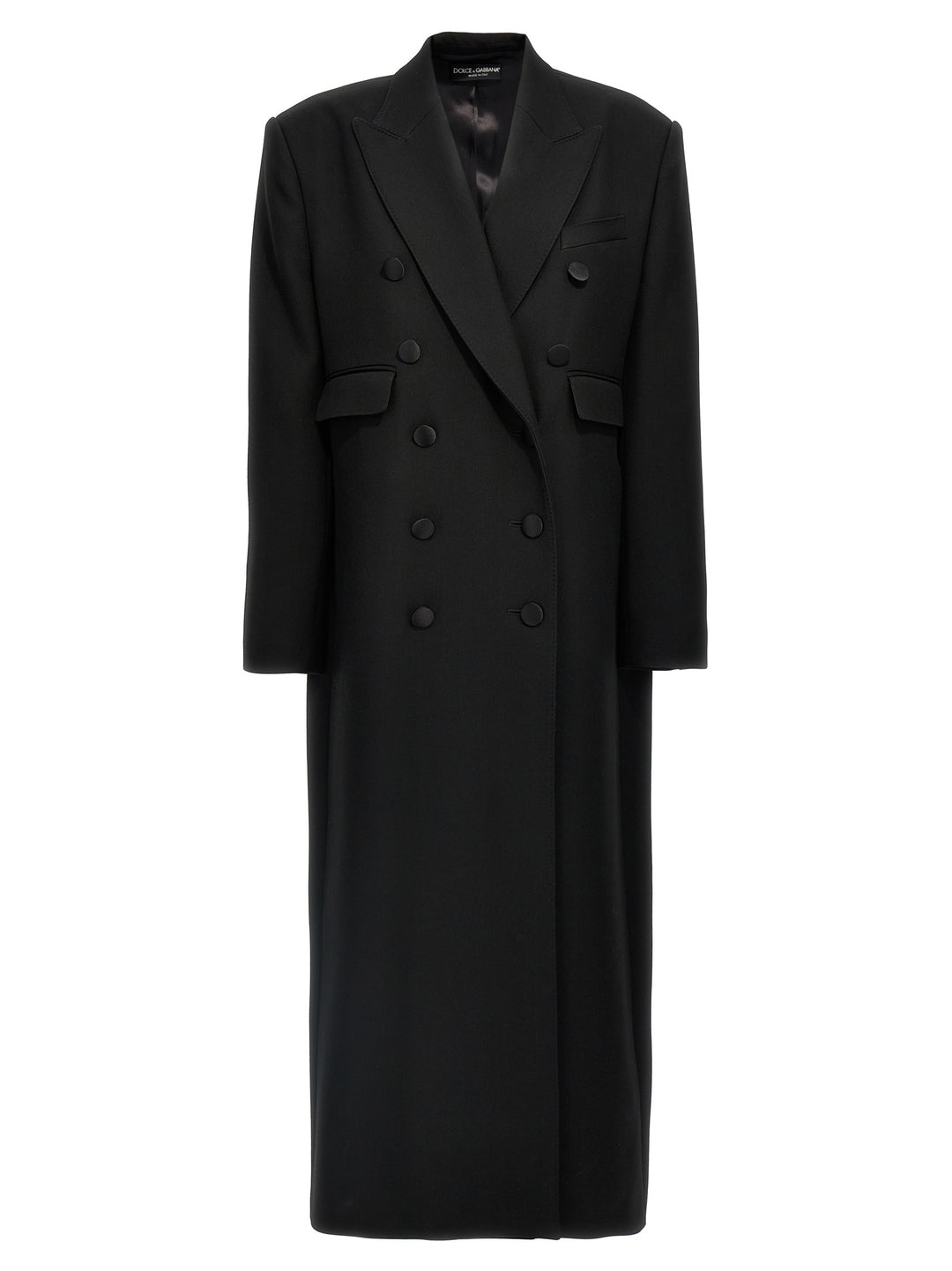 Long Tuxedo Coat Trench E Impermeabili Nero