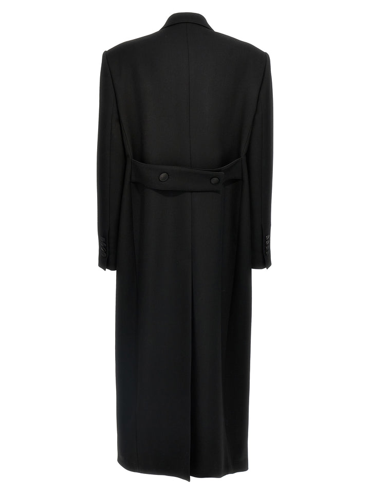 Long Tuxedo Coat Trench E Impermeabili Nero