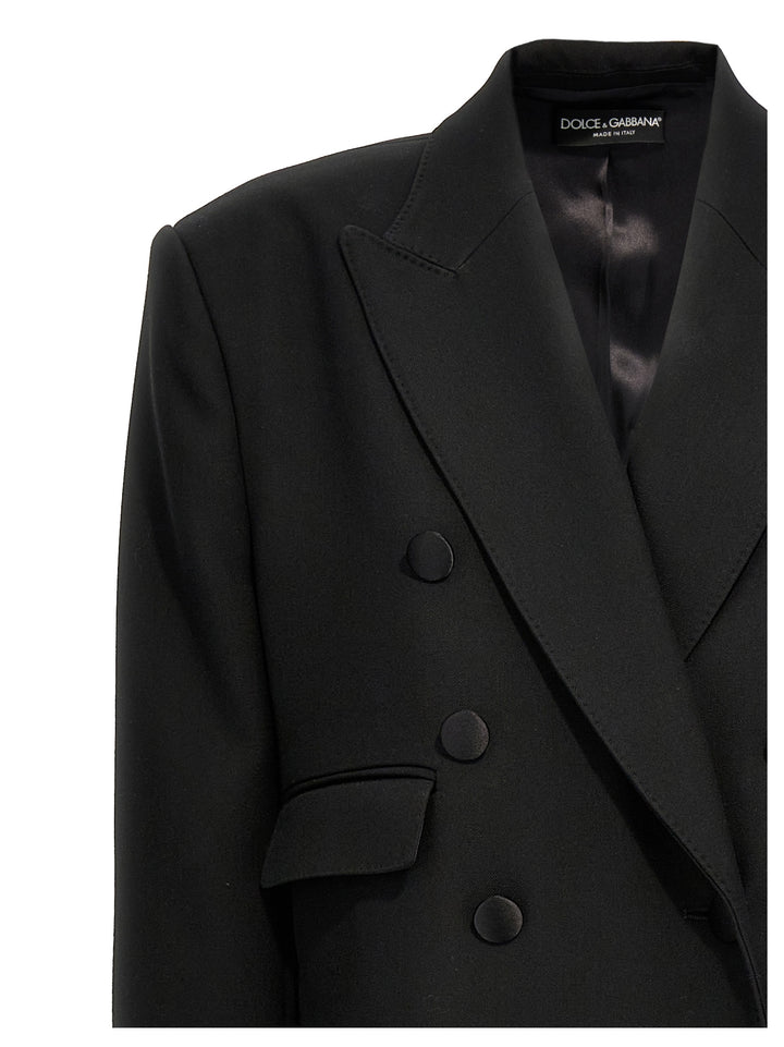 Long Tuxedo Coat Trench E Impermeabili Nero