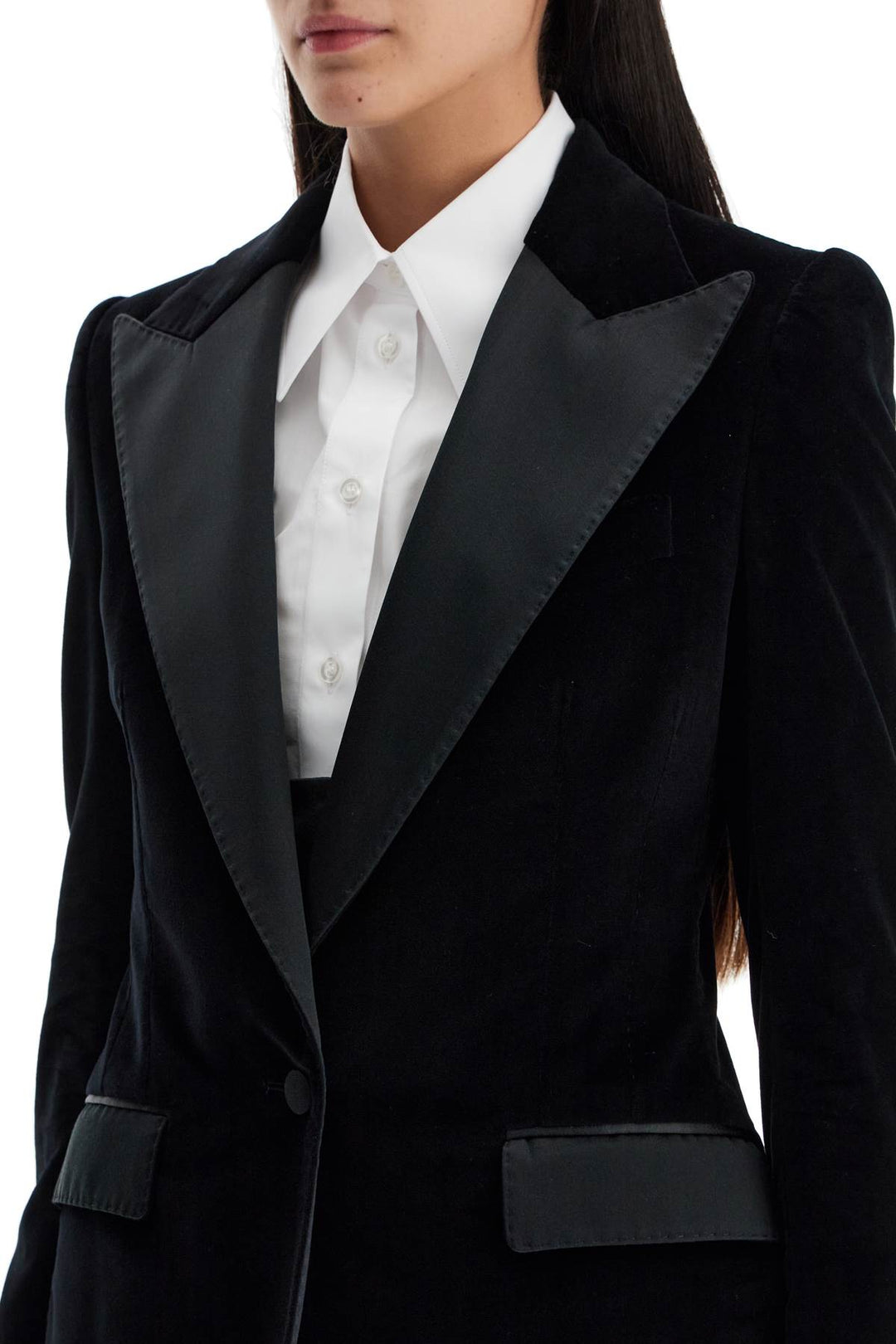 Giacca Tuxedo Turlington In Velluto