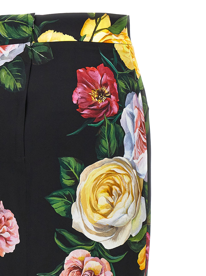 Floral Longuette Skirt Gonne Multicolor