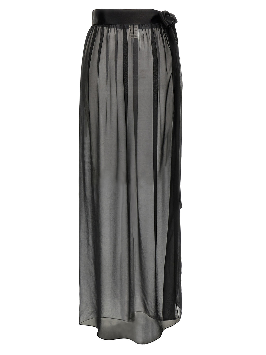 Chiffon Long Skirt Gonne Nero