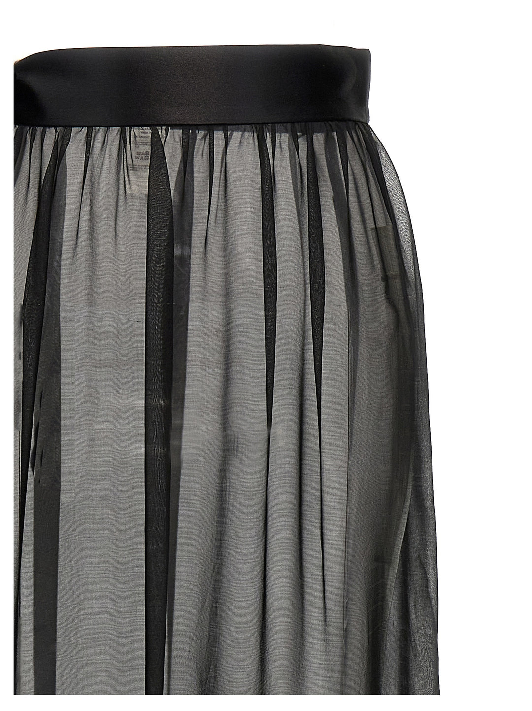 Chiffon Long Skirt Gonne Nero