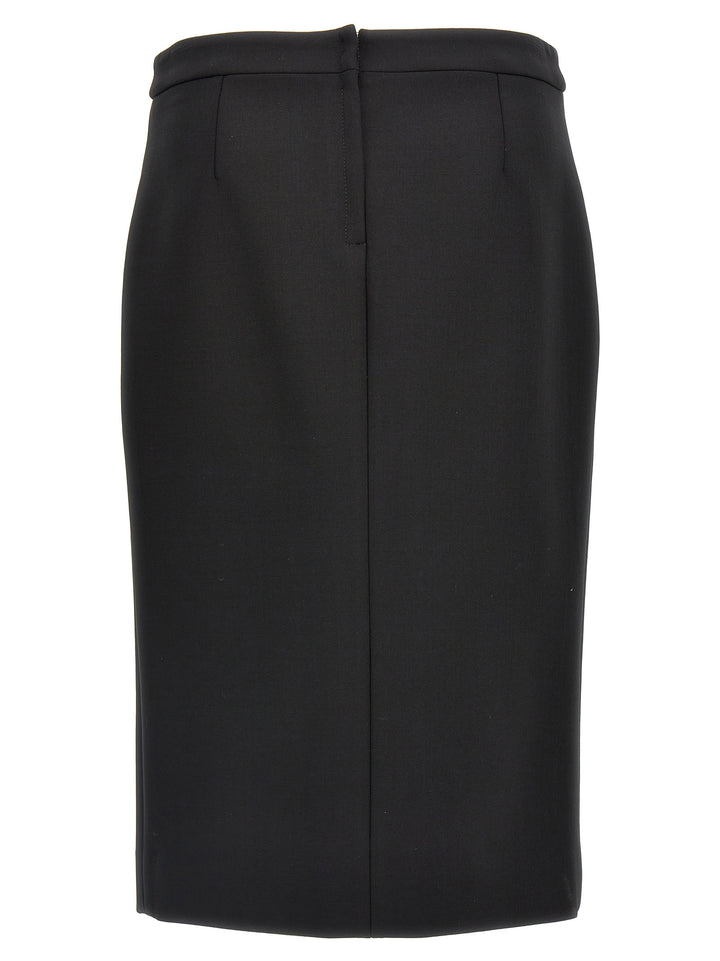 Sheath Midi Skirt Gonne Nero