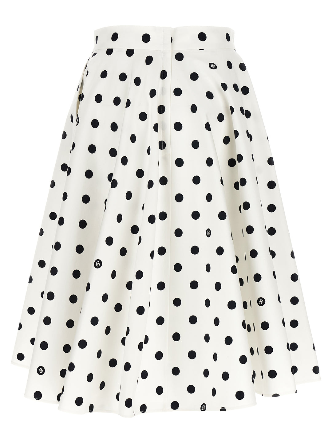 Polka Dot Skirt Gonne Bianco