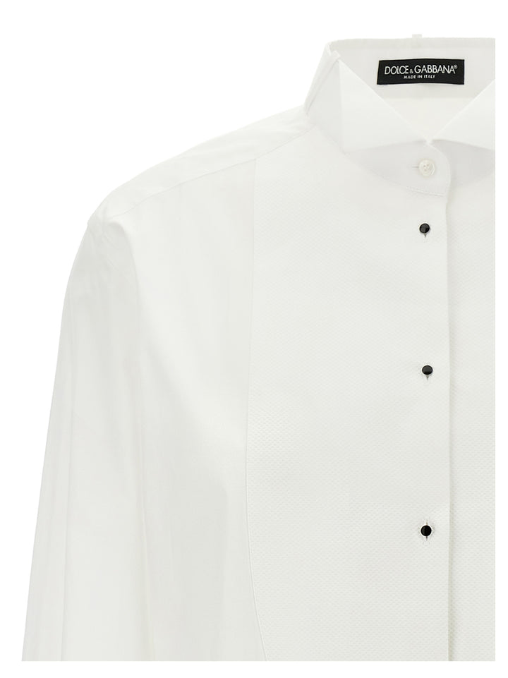 Piquet Plastron Shirt Camicie Bianco