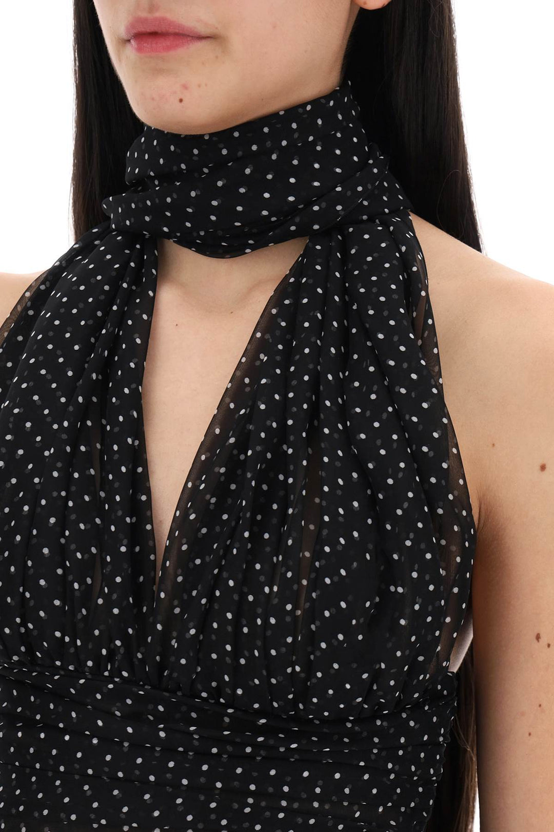 Top A Pois Con Foulard