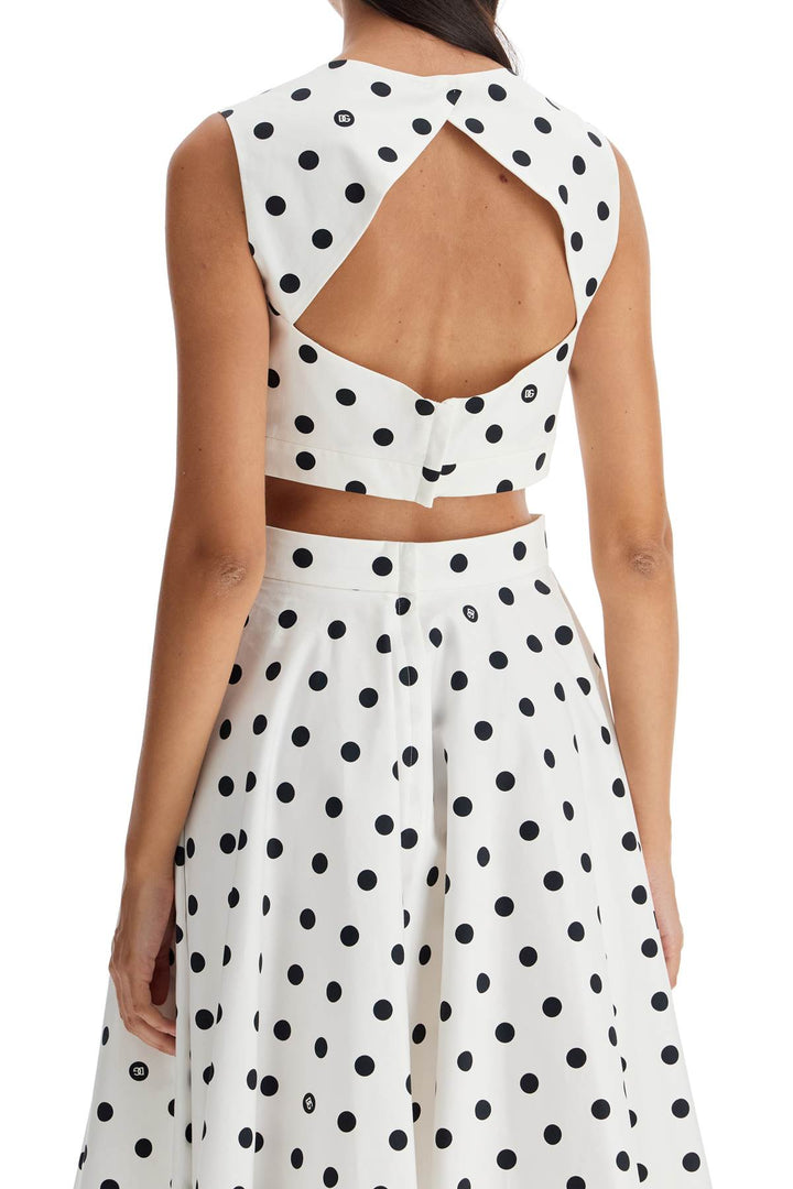 Top Bustier In Cotone A Pois