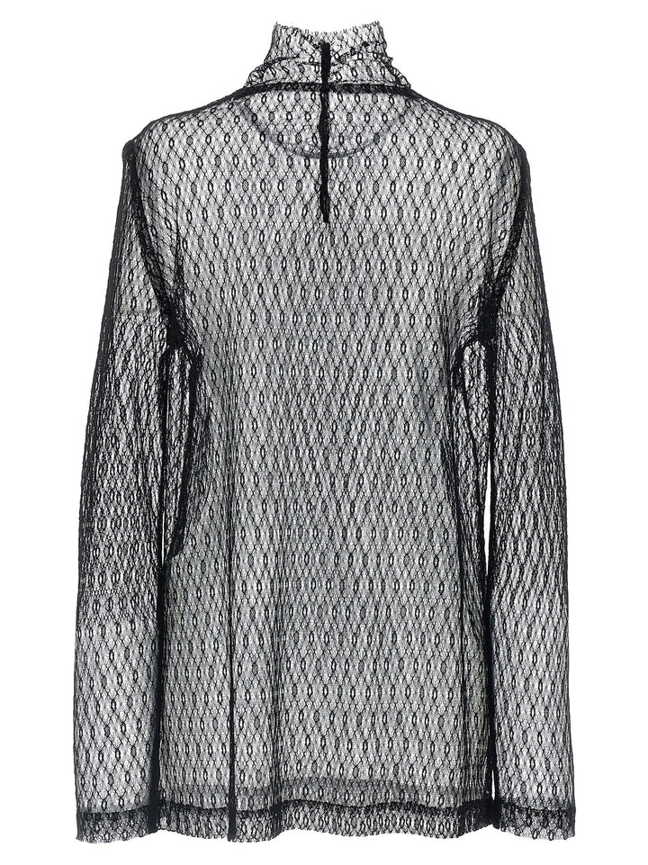 Mesh Blouse Camicie Nero