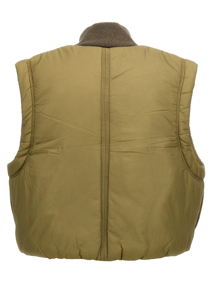 Padded Cropped Vest Gilet Verde