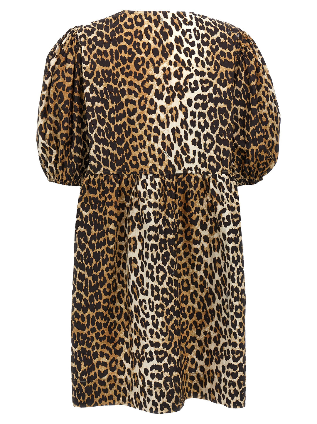 Leopard Poplin Dress Abiti Multicolor