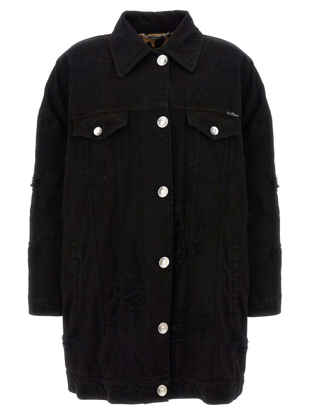 Denim Long Jacket Giacche Nero