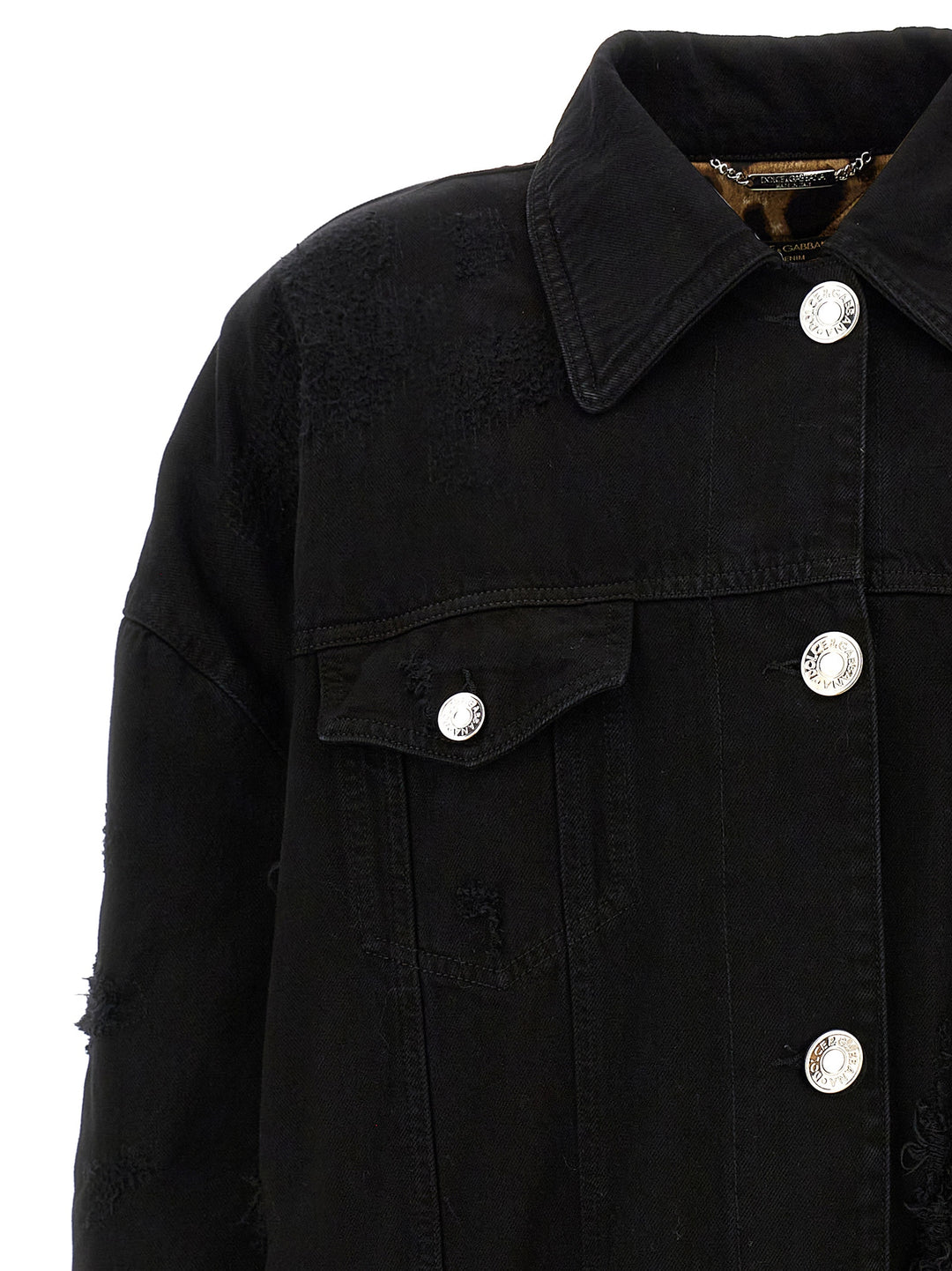 Denim Long Jacket Giacche Nero