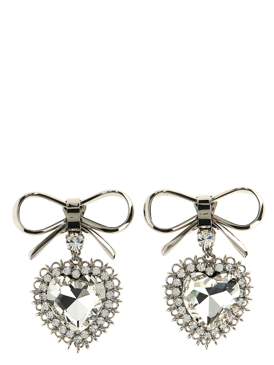 Metal Bow Earrings Gioielli Silver