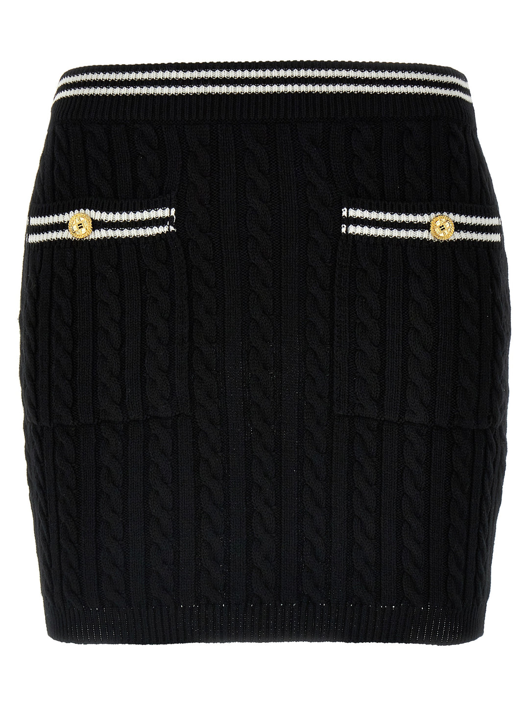 Braided Skirt Gonne Bianco/Nero