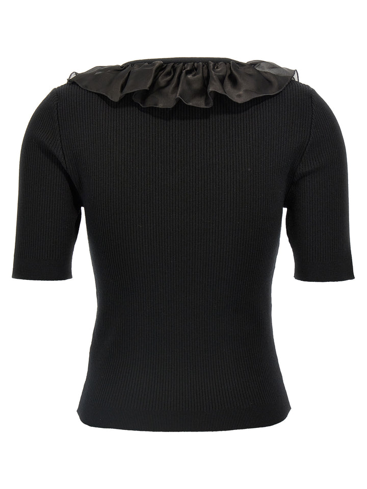 Ruffle T Shirt Nero