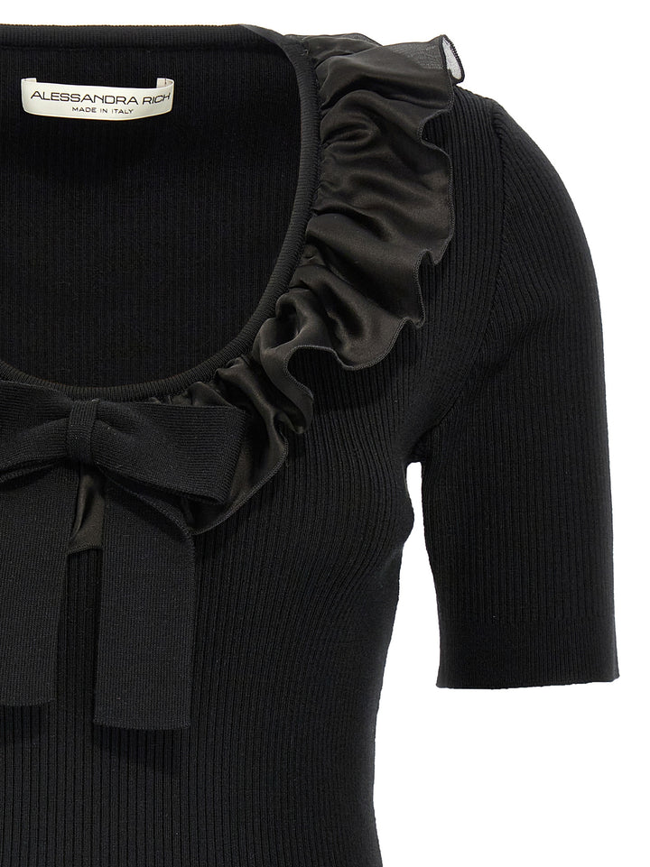 Ruffle T Shirt Nero