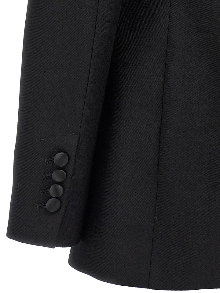 Double-Breasted Wool Blazer Blazer And Suits Nero