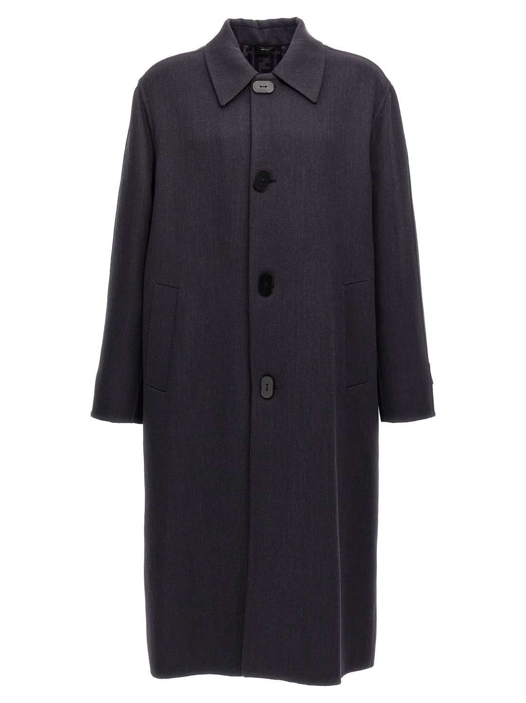 Double Wool Coat Trench E Impermeabili Blu