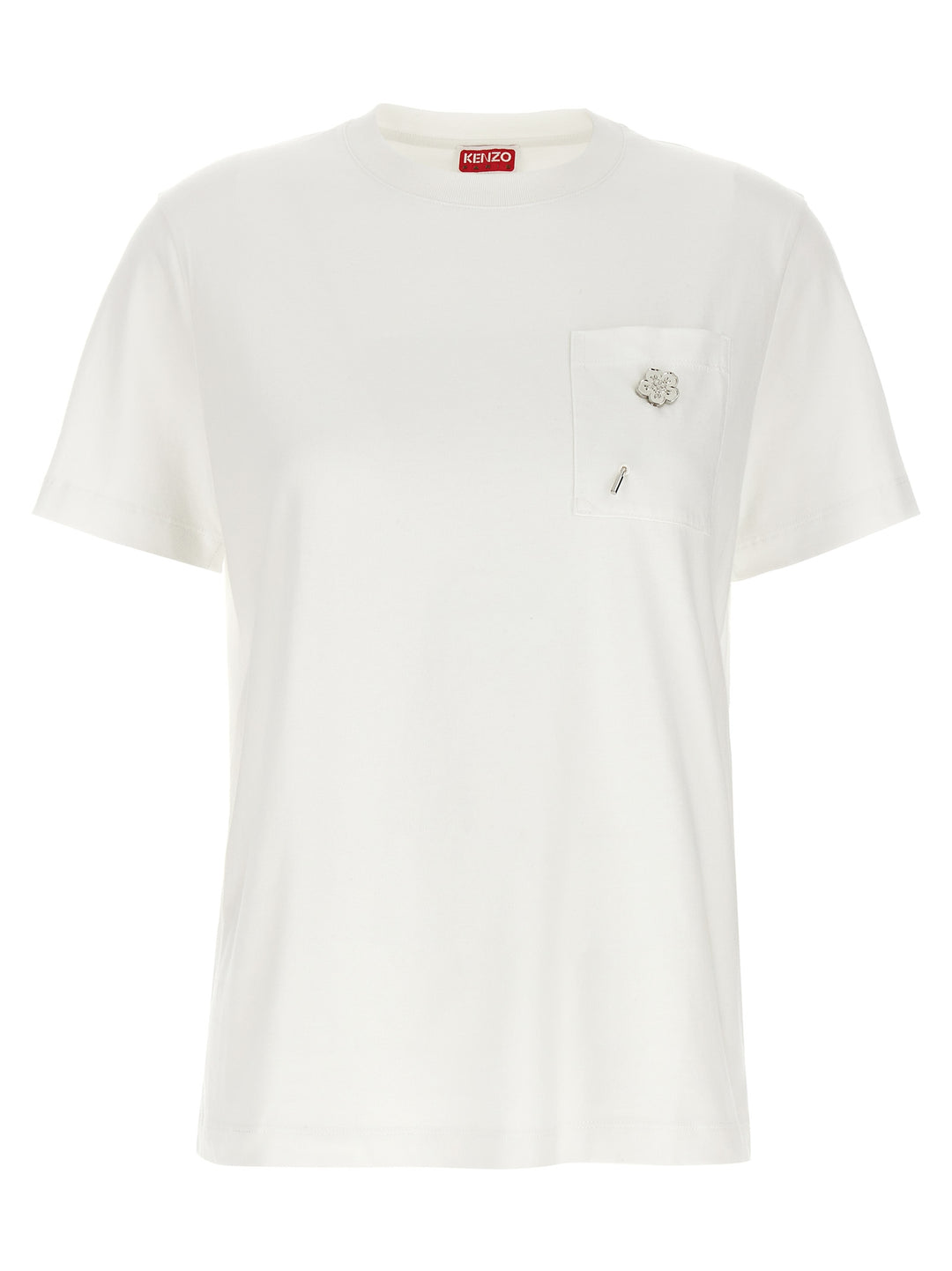 Logo Pin T Shirt Bianco