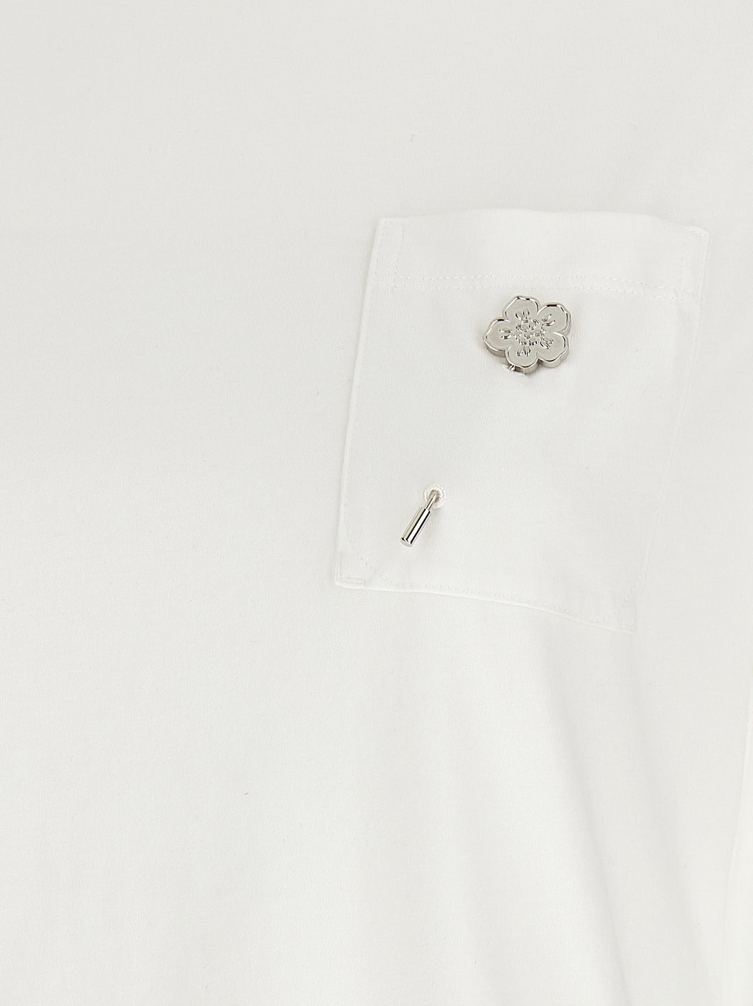 Logo Pin T Shirt Bianco