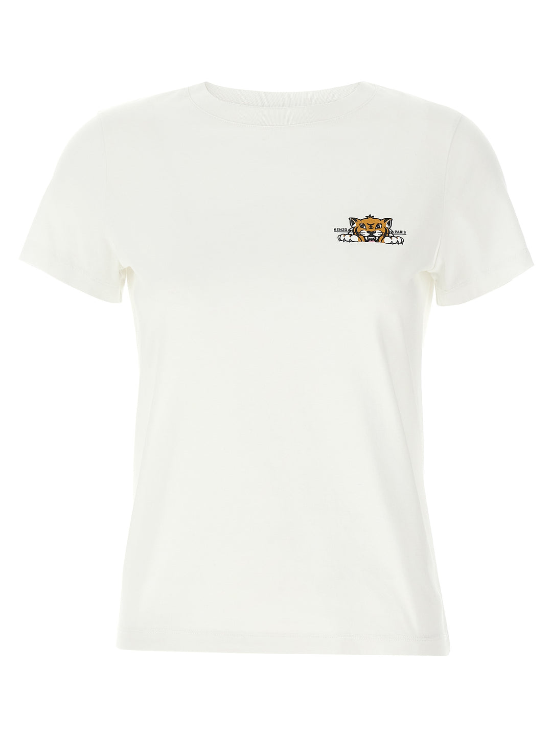 Happy Tiger T Shirt Bianco