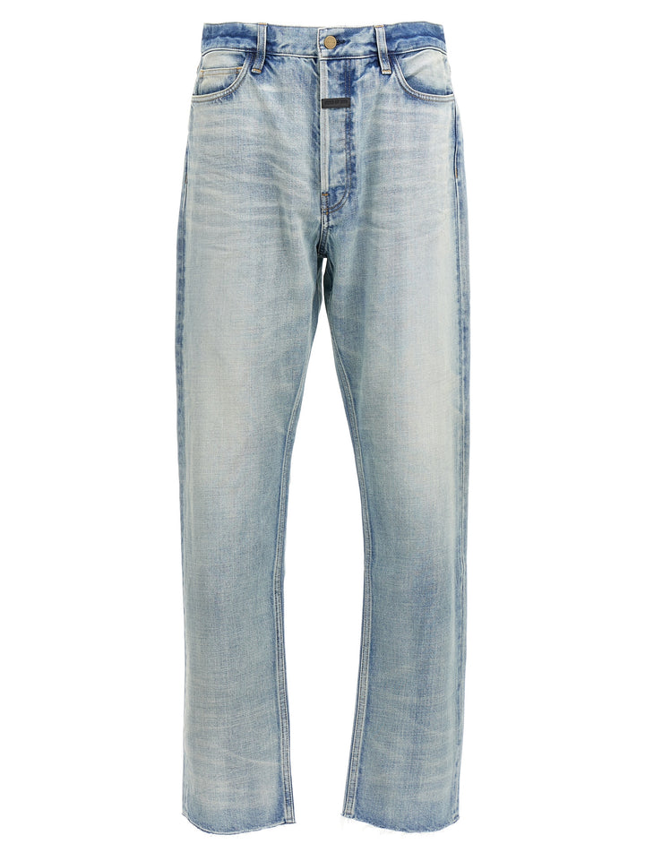 Straight 5 Pocket Jeans Celeste