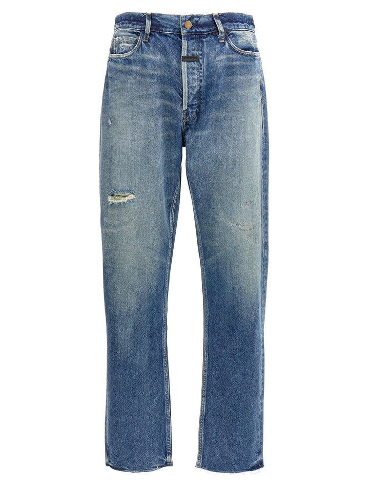 Straight 5 Pocket Jeans Blu