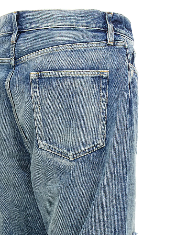 Straight 5 Pocket Jeans Blu