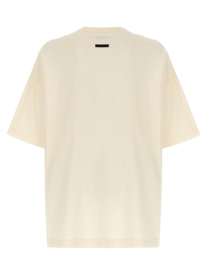 Logo Print T Shirt Beige