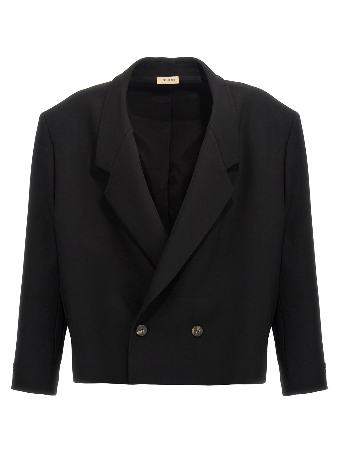 Cropped Relaxed Blazer Nero