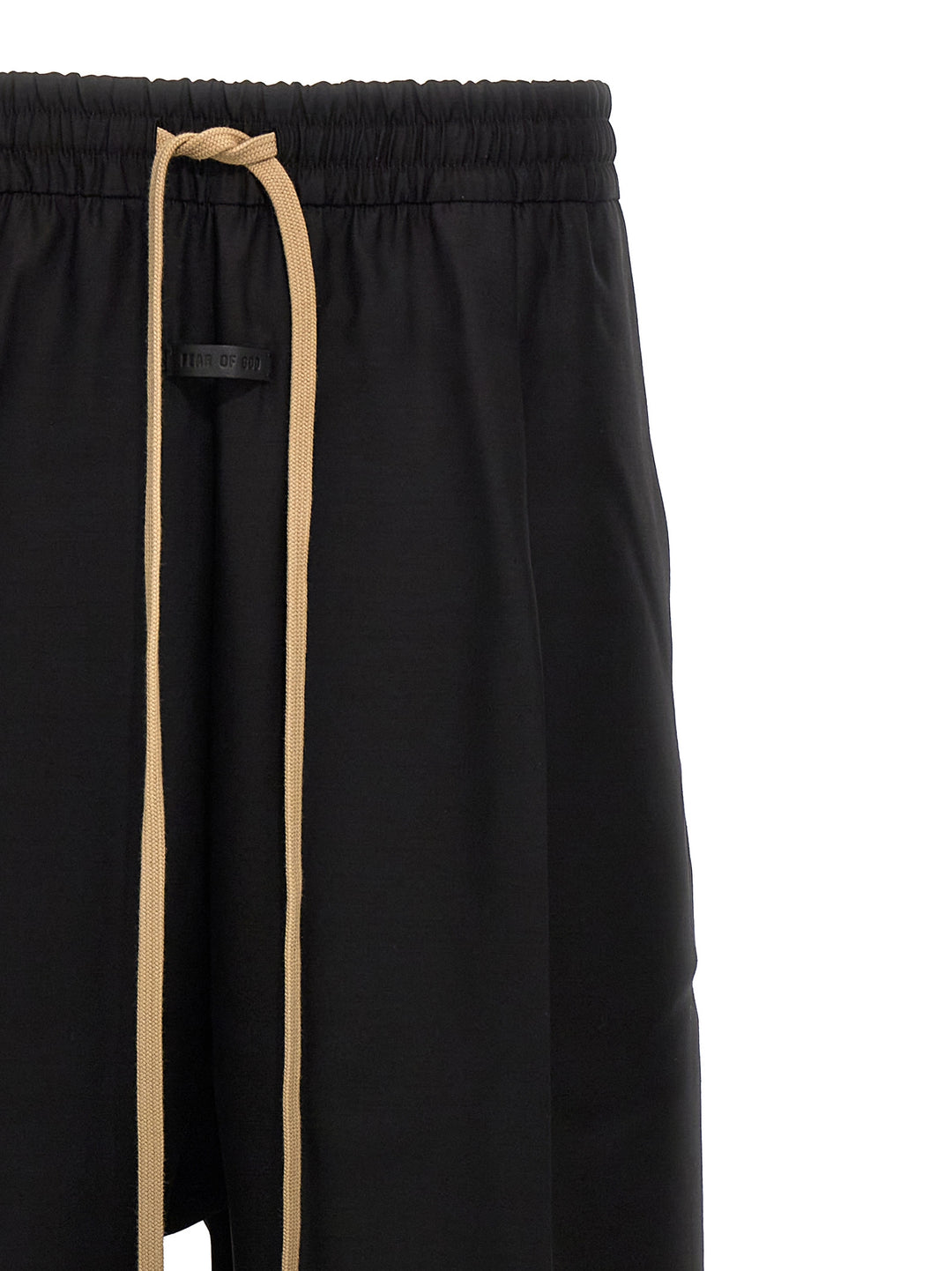 Single Pleat Wide Leg Pantaloni Nero