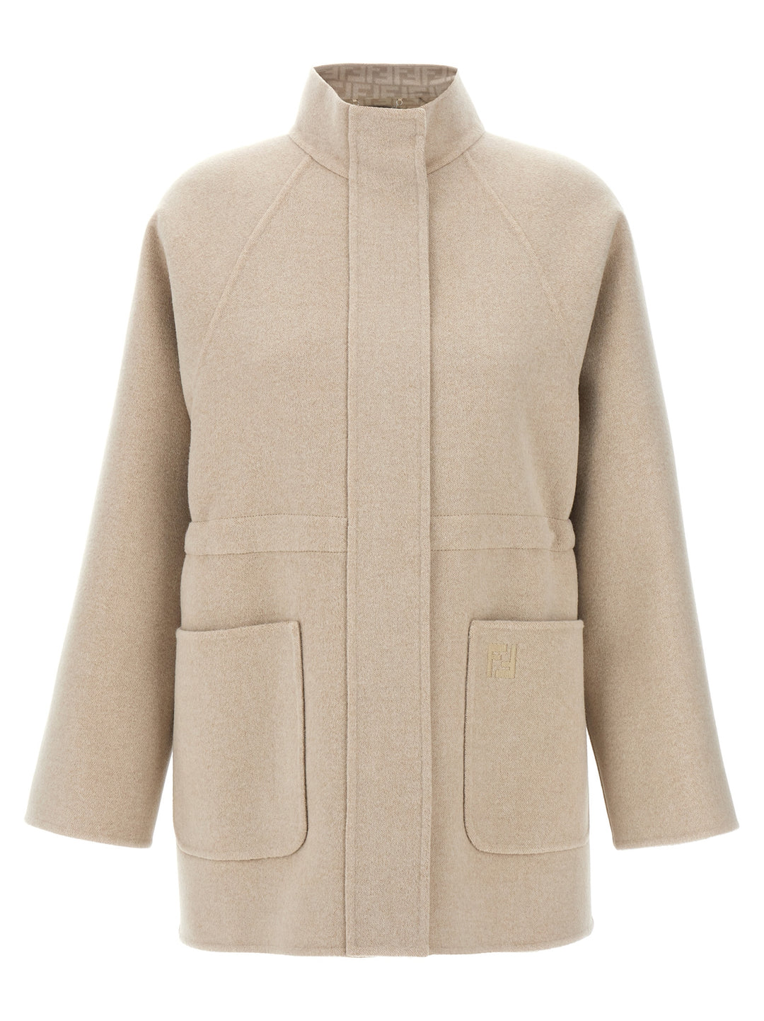 Ff Wool Parka Giacche Beige